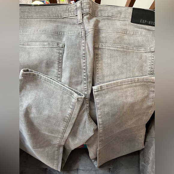Express hyper stretch gray jeans size slim 36x30 - Picture 2 of 3